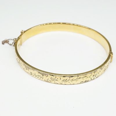 Rolled Gold Hinged Bangle