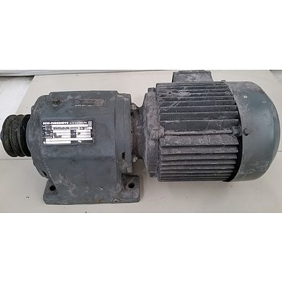 Three Phase Electric Motor and Geared Drive