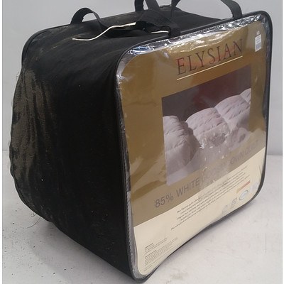 Elysian 85% White Goose Down King Quilt - RRP $649.95 - Brand New
