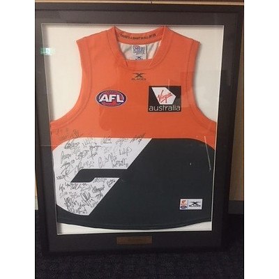 GWS Giants 2017 Signed & Framed Jersey - Value $800