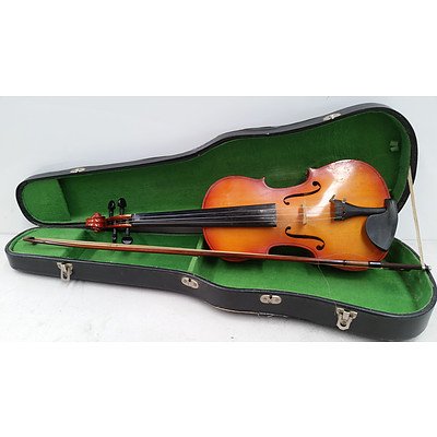 Circa 1970's Parrot Violin Acoustic 4-String 4/4 Size Violin