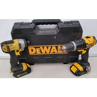 DeWalt 14.4V Cordless Impact Driver and DeWalt 14.4V Cordless Hammer Drill