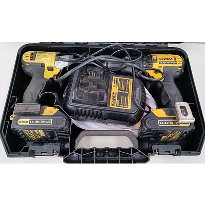 DeWalt 14.4V Cordless Impact Driver and DeWalt 14.4V Cordless Hammer Drill