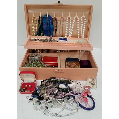 Jewellery Box and Various Costume Jewellery