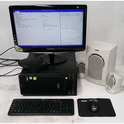 Acer Aspire TC-710 Core i5 (6400) 2.70GHz Computer & Additional IT Equipment - Monitor, Speakers & External Hard Drive