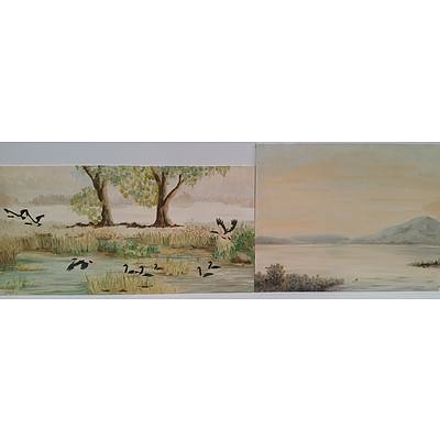 Oil Paintings on Canvas - Lot of Four
