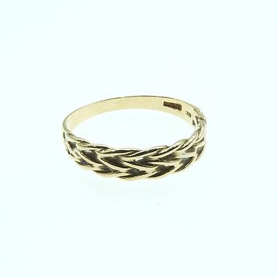 9ct Yellow Gold Twisted Rope Ring