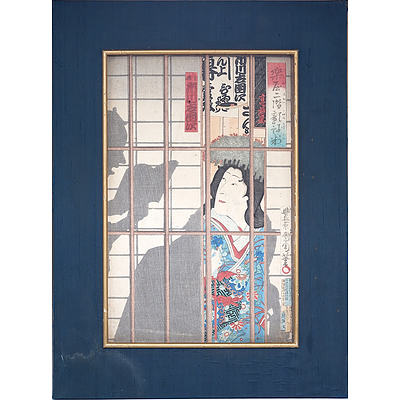 Toyohara Kunichika (Japanese 1835-1900) Original Woodblock, 19th Century Edition