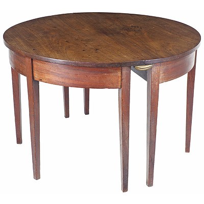 George III Mahogany D-End Supper Table Circa 1800