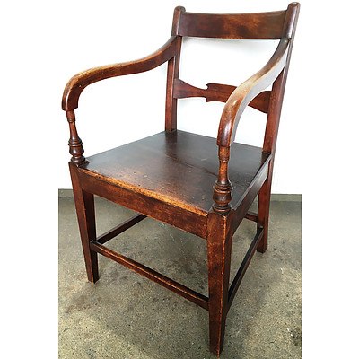 19th Century Mahogany Carver Chair with Pieces for Matching Dining Chair