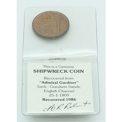 1808 East India Company Genuine Shipwreck Coin
