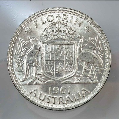 Australia Silver Florin 1961