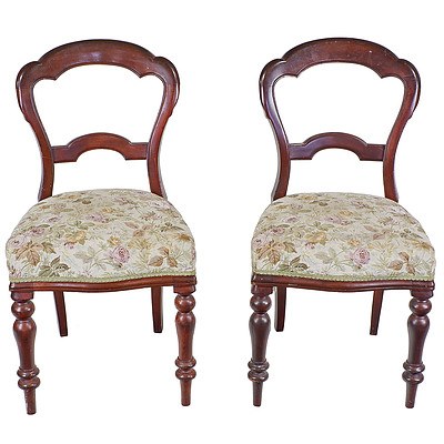 Pair of Victorian Mahogany Dining Chairs