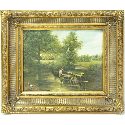 Lacquered Offset Print of Hay Wain by Constable