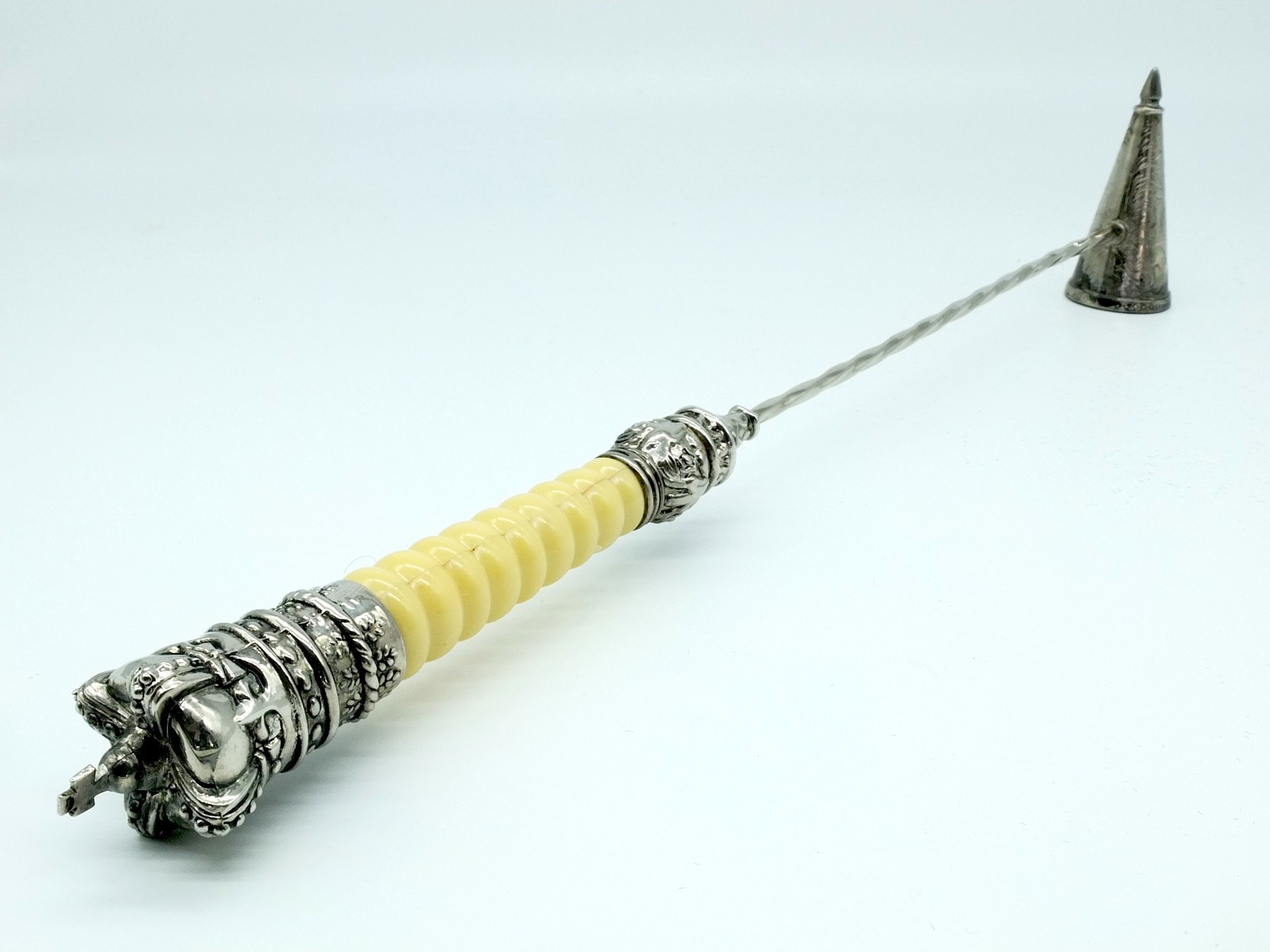 'Vintage Crown Mounted Silver Plate Candle Snuffer'