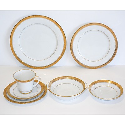 Six Person Dinner Setting with Spares of Noritake Tiara Pattern