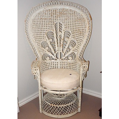 Vintage Woven Chain Peacock Chair