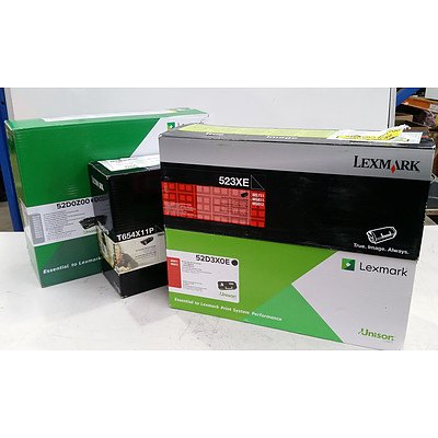 Lexmark Toner Cartridges and Imaging Unit - Lot of 7