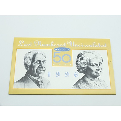 1996 AA Prefix Fifty Dollar Uncirculated Note