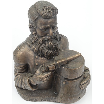 Cast Metal Bust of Ned Kelly