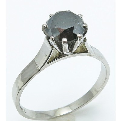 2 Carat Black Diamond Ring