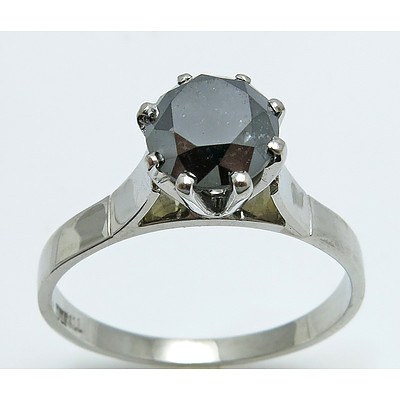 2 Carat Black Diamond Ring