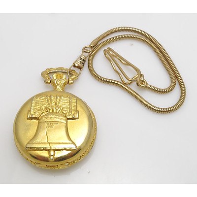 Liberty Bell Pocket Watch - with chain