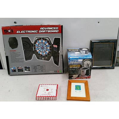 Mixed Household Goods Including 501 Universal Advanced Electronic Dartboard