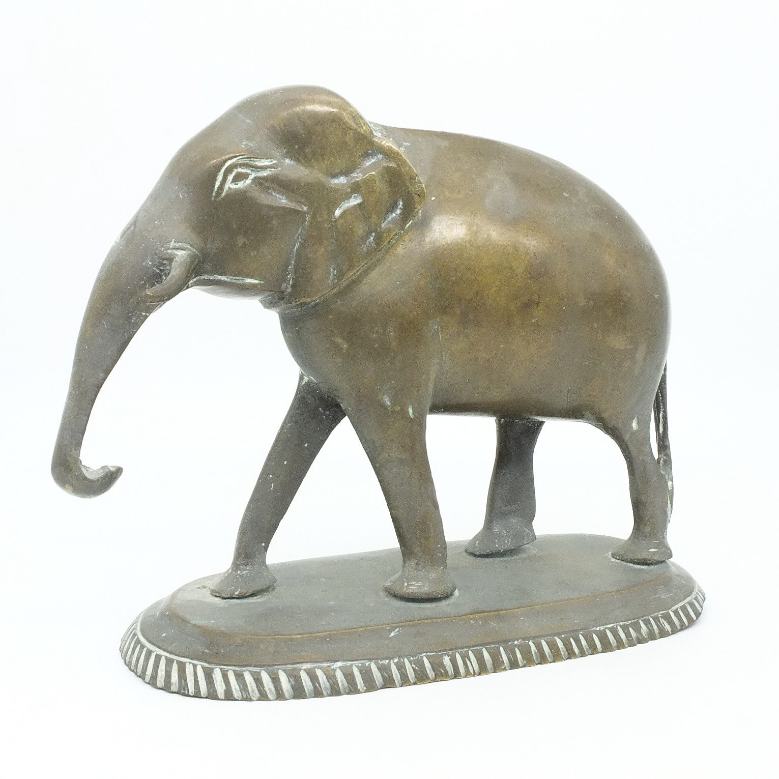 'Vintage Cast Brass Elephant'