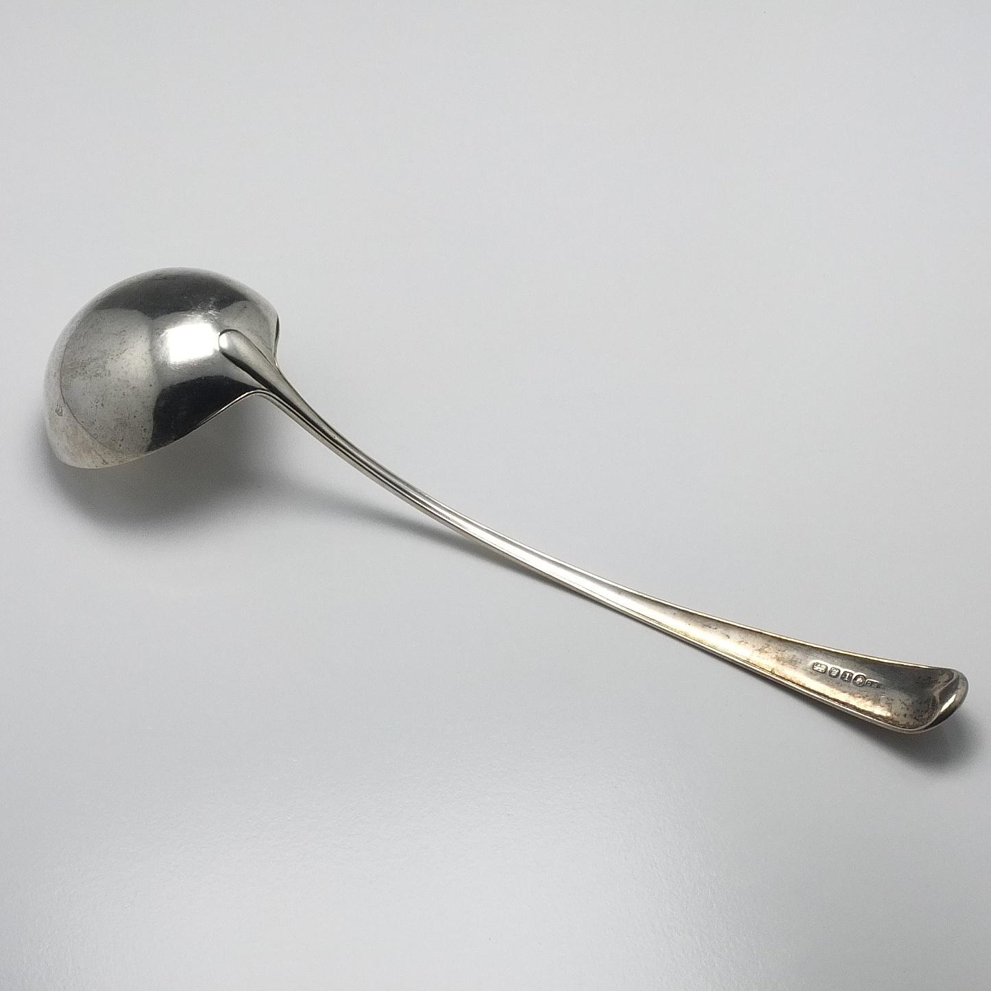 'Large George III Sterling Silver Ladle Randall Chatterton London 1786'