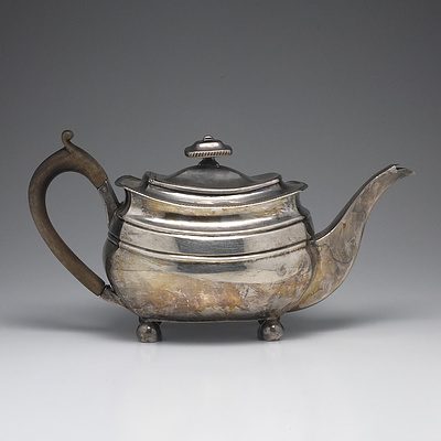 George III Sterling Silver Teapot Solomon Hougham London 1808