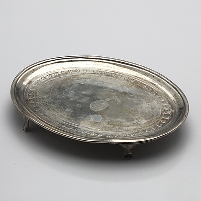 George III Sterling Silver Bright Cut Trivet London 1801