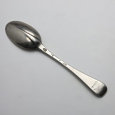 George I Crested Sterling Silver Spoon David Willaume London 1714