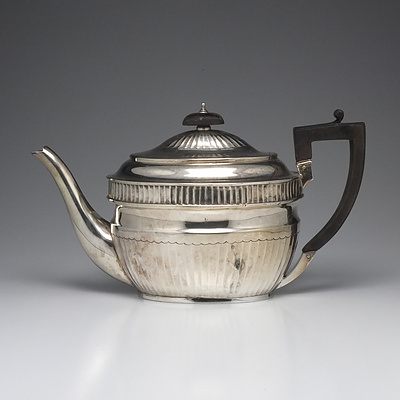 George III Sterling Silver Teapot Abstinando King London 1804