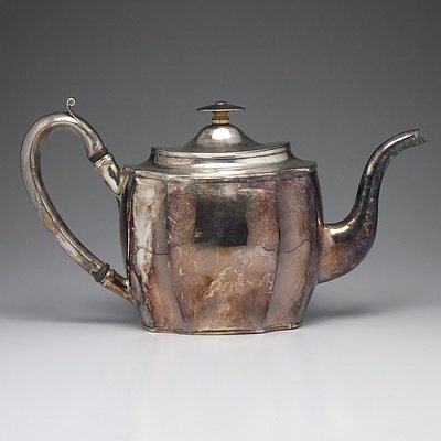 George III Sterling Silver Teapot George Smith II & Thomas Hayter London 1804
