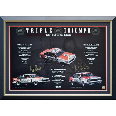 Framed "Triple Triumph" Licensed Limited Edition Print - Signed by Jim Richards