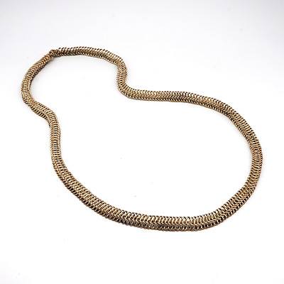 South East Asian Silver Wire Necklace, 115g