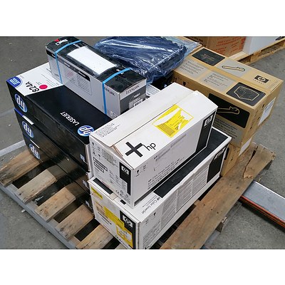 Bulk Lot of Assorted Printer Toner Cartridges & Maintenance Kits - Lexmark and HP