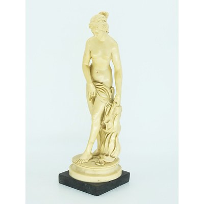 Italian Santini Cast Resin Classical Nude Sculpture