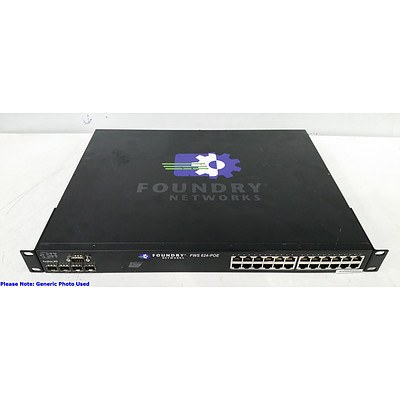 Foundry Networks FWS 624-POE 24-Port Managed Switch - Lot of Three