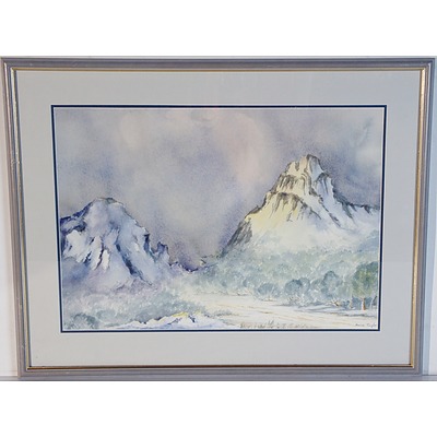 Nance Taylor Grey Mountain Ranges Watercolour