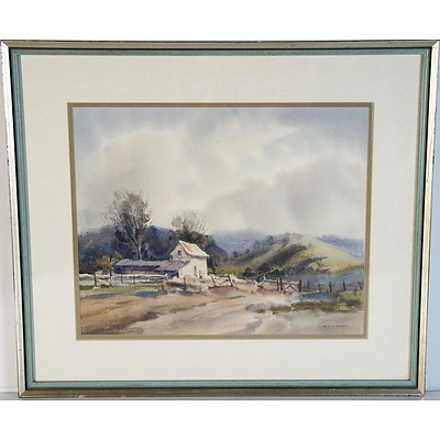 M. Flaxman Barnyard Ranch Watercolour