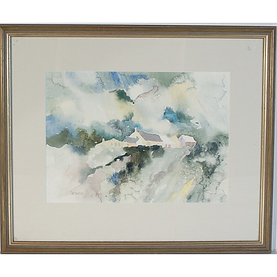 Anne Tallentire Les Baux-Provence Watercolour and Laurel Peel Frosted Muddy Forest Watercolour