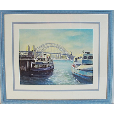 Denise Luke Sydney Harbour Ferries Pastel