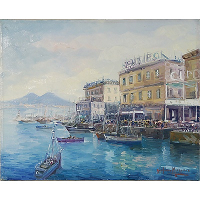 Three Original Oil on Canvas European City Scenes