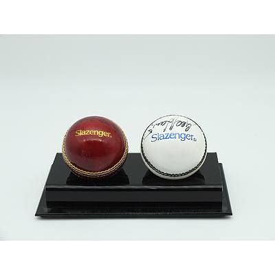 Geoff Lawson Signed Cricket Balls