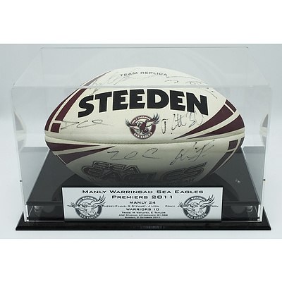 Manly Sea Eagles Football Signed by 2011 Premiership Team