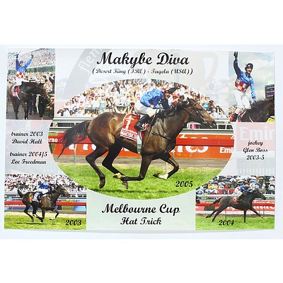 Makybe Diva Melbourne Cup Hatrick Poster