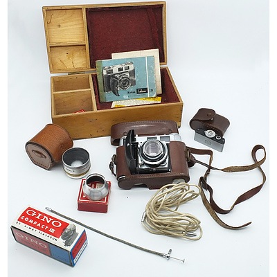 Vintage Kodak Retina IB 35mm Camera and Accessories