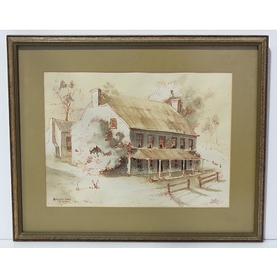 Sidney Neighbour (1970's Onward) Settlers Arms St Albans 1842 Watercolour/Sketch 1975